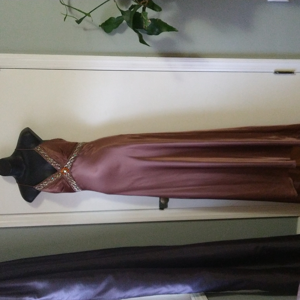 Jasz Couture Beaded Spaghetti Strap Evening Gown Prom Dress
